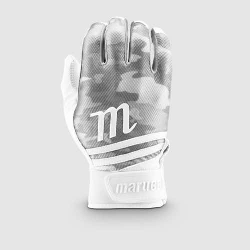 New Marucci Crux Batting Gloves White Youth Large