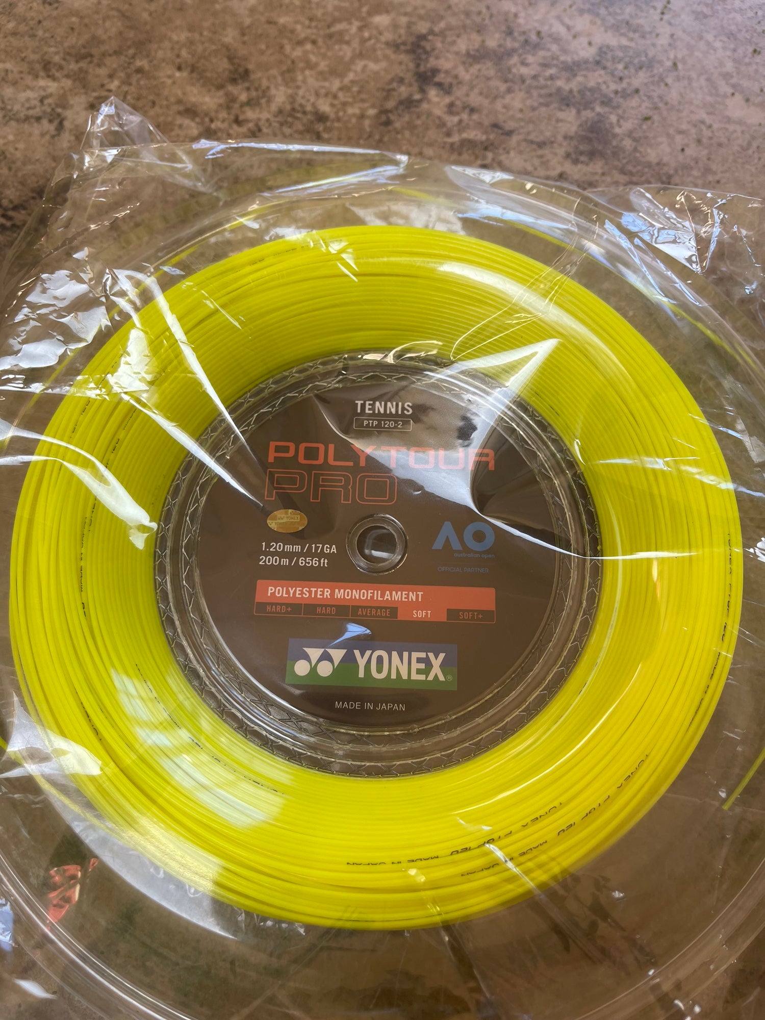 Yonex Poly Tour Pro 120 17G Flash Yellow Tennis String REEL
