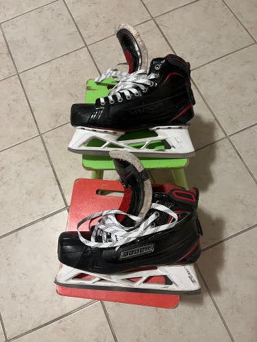 Used Senior Bauer Regular Width  8.5 Vapor 1X Hockey Goalie Skates