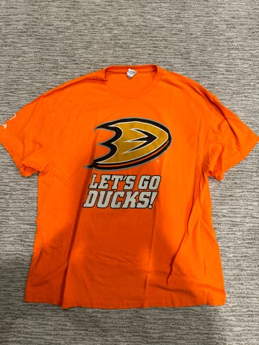 Extra-Large Orange Anaheim Ducks T-Shirt