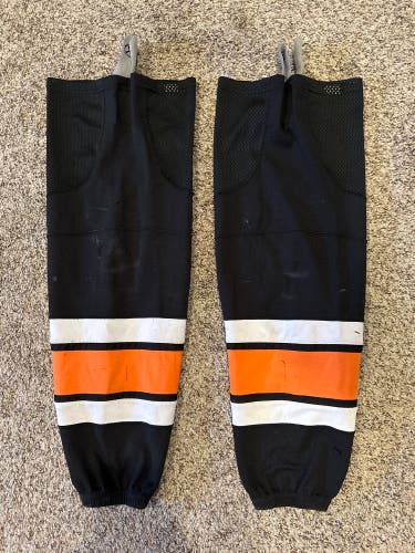 Polyester Hockey Socks (2 Pairs) (Black and White)
