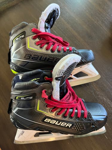 Used Senior Bauer Narrow Width 7.5 Elite Hockey Goalie Skates