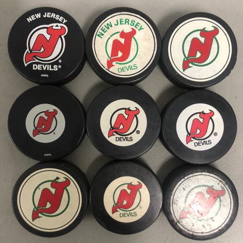 New Jersey Devils NHL Pucks