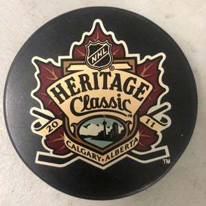 Calgary Heritage Classic puck 2011