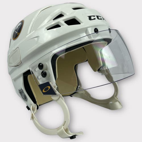 Pro Stock Medium CCM V08 Buffalo Sabres Used Hockey Helmet Harper