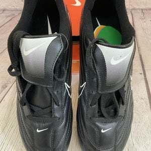 JR Nike Interchange 2 FGR Athletic Soccer Cleat Shoes Black White US Size 5Y