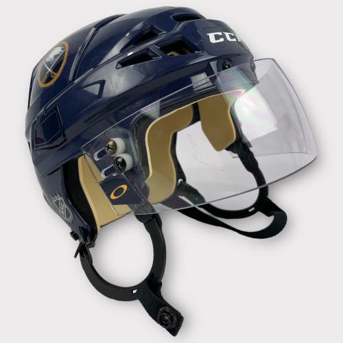 Pro Stock Small CCM V08 Buffalo Sabres Used Hockey Helmet Porter