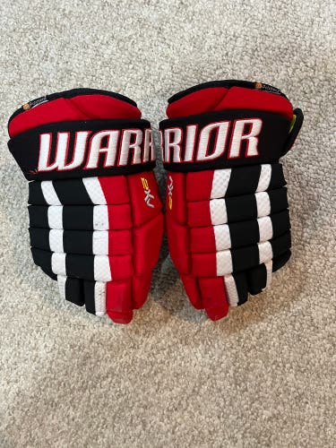 Used  Warrior 13.5” Red And Black Dynasty AX2 Gloves