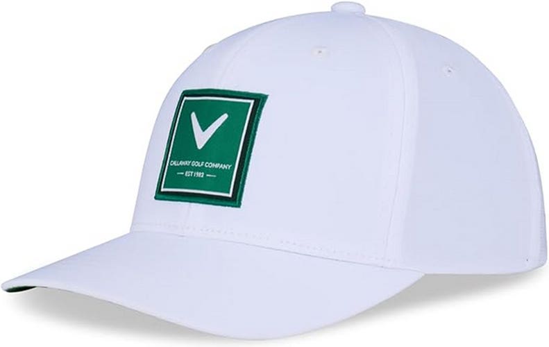 NEW 2024 Callaway Rutherford Lucky White/Green Adjustable Snapback Golf Hat/Cap