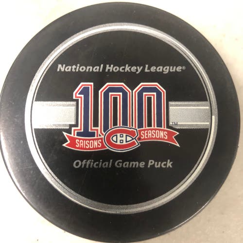 Montreal Canadiens 100 Anniversary puck