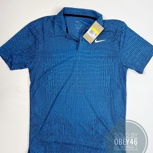 Nike Dri-Fit ADV Polo Shirt Blue/Black Men’s Golf Polo Small