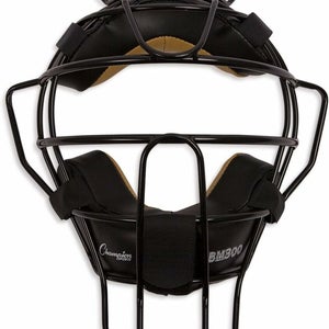 Champion Sports Ultra Lightweight Baseball / Softball Umpires Face Mask, Black