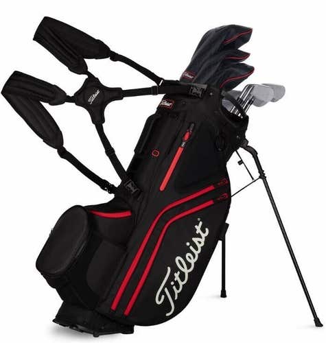 Titleist Hybrid 14 Stand Carry Golf Bag TB21SX14-006 Black/Black/Red NEW #87863