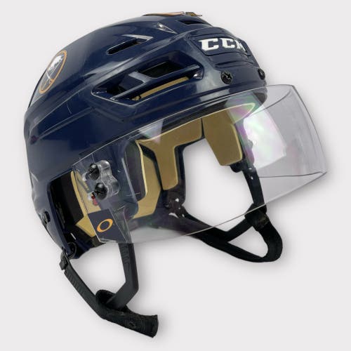 Pro Stock Medium CCM Tacks 110 Buffalo Sabres Used Hockey Helmet Stephens