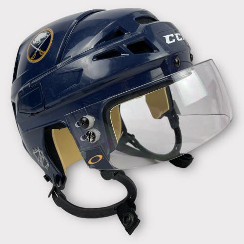 Pro Stock Medium CCM V08 Buffalo Sabres Used Hockey Helmet Cornel