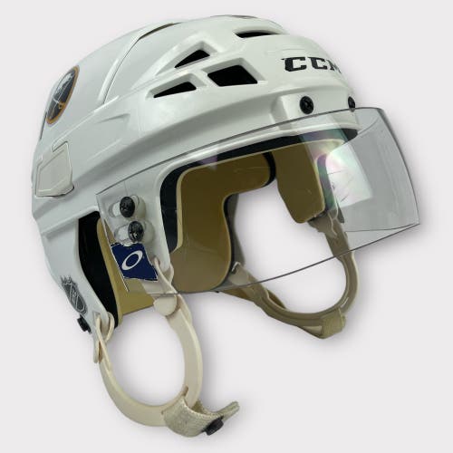 Pro Stock Medium CCM V08 Buffalo Sabres Used Hockey Helmet Davidsson
