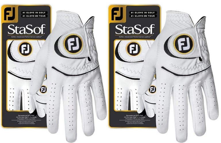 FootJoy Women's StaSof Golf Glove 2-Pack Large L For Left Handed Golfer #99999
