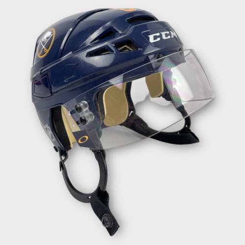Pro Stock Small CCM V08 Buffalo Sabres Used Hockey Helmet Worge Kreü