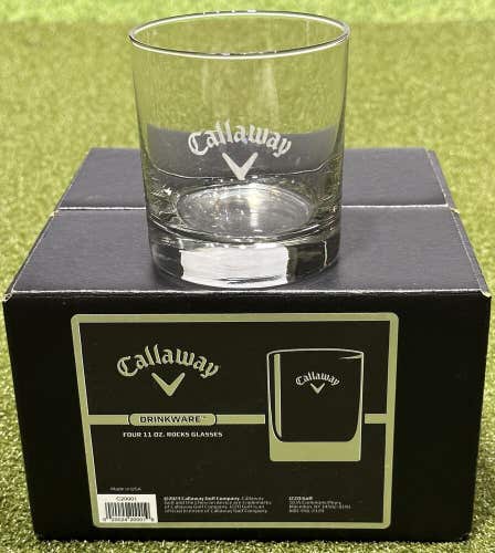 Callaway Golf Whiskey Rocks Glasses Gift Set of 4 New RARE!