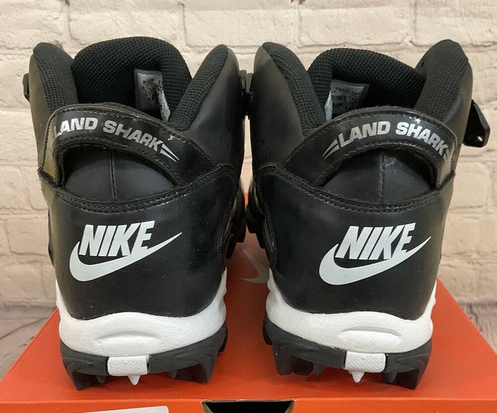 Nike 318728 011 Land Shark Mid Football Cleats Colors Black White US Size 11.5 SidelineSwap Buy and Sell on SidelineSwap