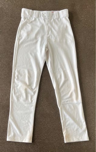 Used Rawlings Pro 150 Semi-Relaxed Adult Medium White Baseball Pants (Check Description)