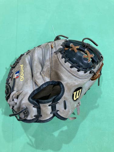 Used Wilson A2000 1791 Right Hand Throw Catcher's Baseball Glove 34"