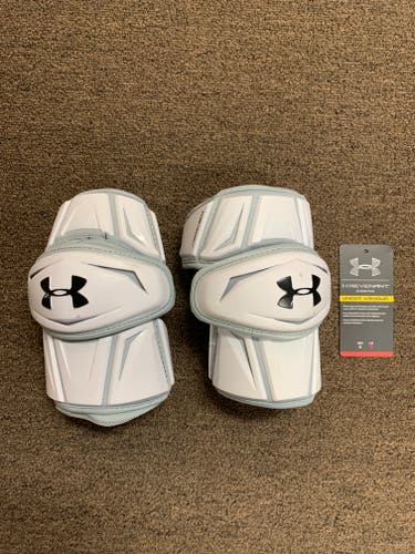 Used Under Armour Revenant White Large Lacrosse Elbow Pads
