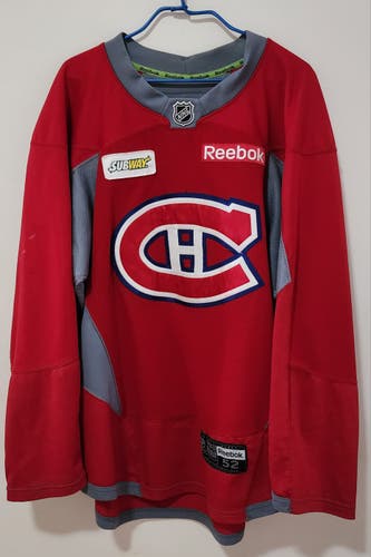 Reebok Pro Stock Montreal Canadiens Size 52 Practice Jersey