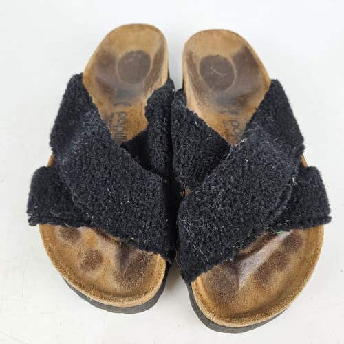 Birkenstock Papillio Daytona Textile Plush Black Women's Sandals Size: 41 / 10