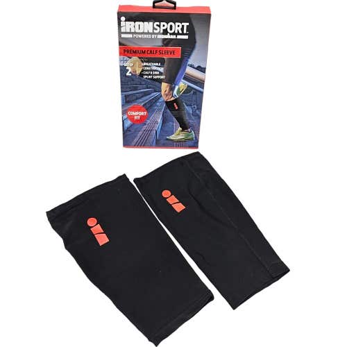 Ironman Ironsport Black Silicone Calf Sleeve - Iron Sport Comfort Compression