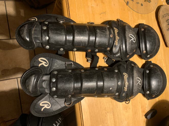 Used Rawlings 9DC Catchers Leg Guards