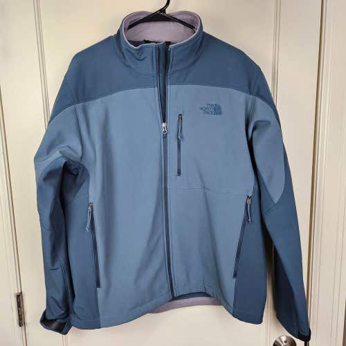 The North Face Apex Bionic Softshell Full Zip Hiking Jacket Blue Men's Size: L