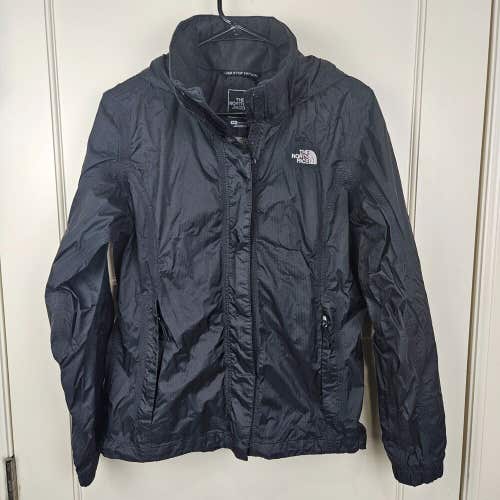 The North Face Hyvent Women's Black Rain Jacket Hooded Windbreaker Size: M