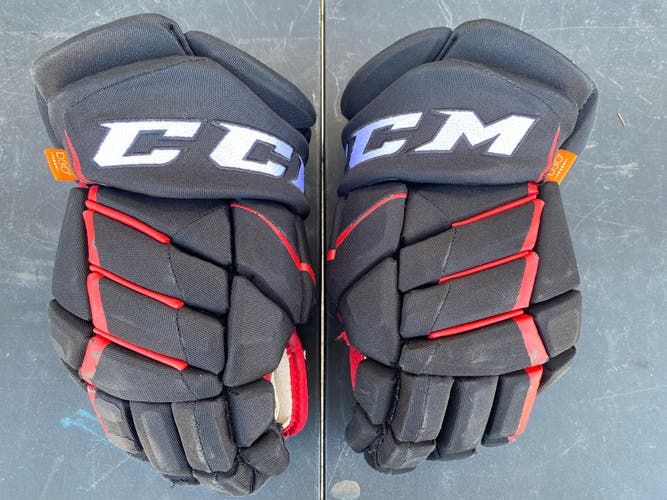 CCM JetSpeed FT1 Pro Stock Hockey Gloves 15" Black Blackhawks 5259