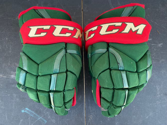 CCM HG12 Pro Stock 14" Hockey Gloves Wild Green 3563