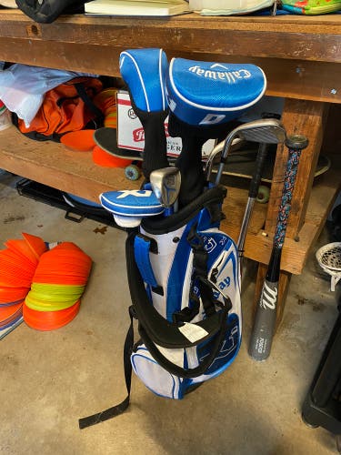 Used Junior Callaway Right Handed Junior 6 Pieces XJ 2 Clubs (Full Set)