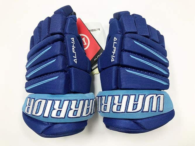 New Warrior Alpha QX3 10" Hockey Gloves junior JR royal blue glove ice roll inch