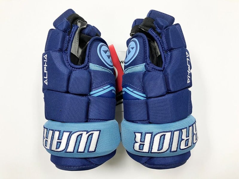 New Warrior Alpha QX3 10" Hockey Gloves junior JR royal blue glove ice roll inch