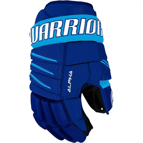 New Warrior Alpha QX3 10" Hockey Gloves junior JR royal blue glove ice roll inch