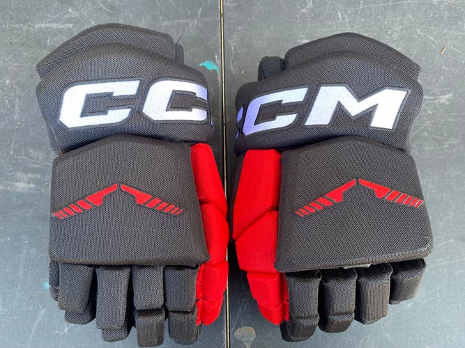 CCM HGTK Tacks Pro Stock Hockey Gloves 14" Blackhawks 3581