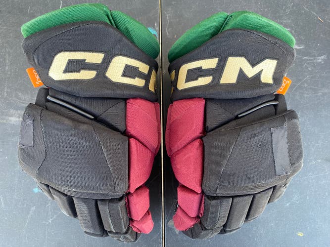 CCM JetSpeed FT1 Pro Stock Hockey Gloves 14" Black COYOTES 3580
