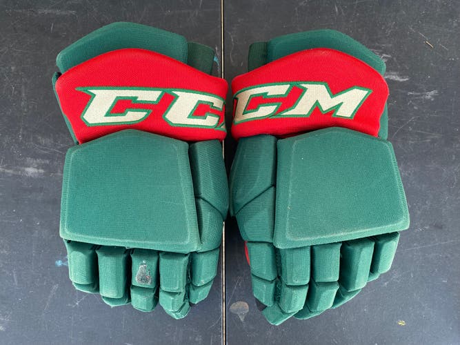 CCM HGTK Tacks Pro Stock 14" Hockey Gloves Wild Green 3572