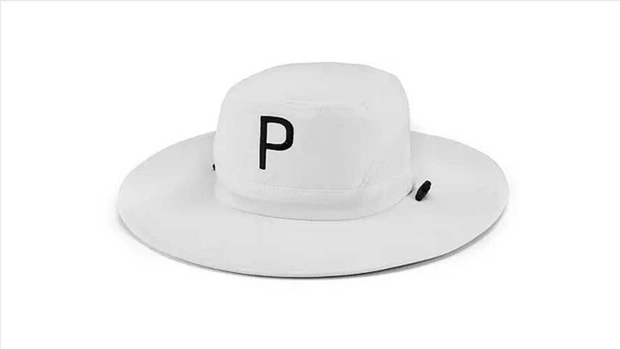 NEW Puma Aussie P Bright White Bucket Hat/Cap