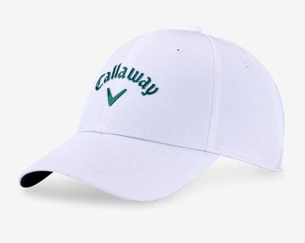 NEW 2024 Callaway Liquid Metal White/Evergreen Adjustable Golf Hat/Cap