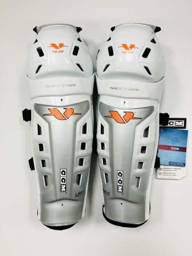 New CCM Vector 4 hockey shin guards Jofa 15" pads senior SR size knee adult inch