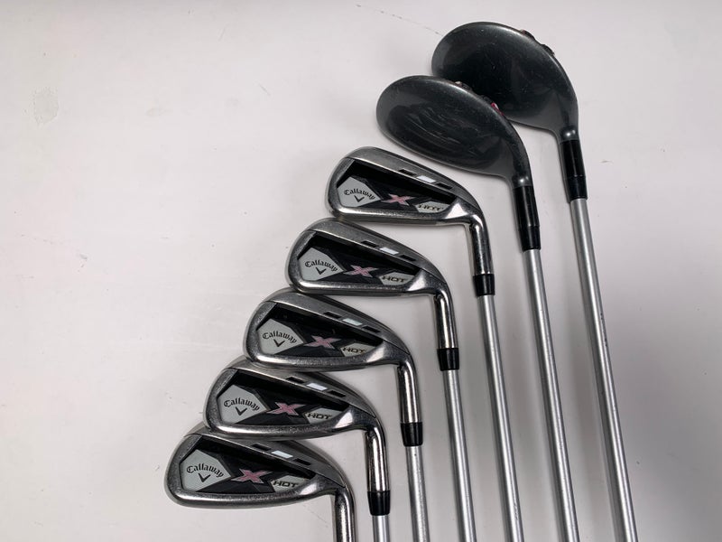 Callaway 2013 X Hot Womens Hybrid/Iron Set 4-PW 50g Ladies Graphite Womens RH