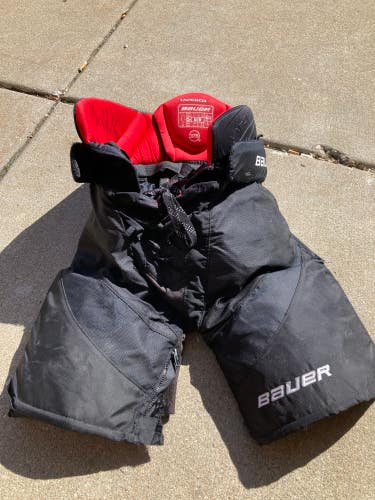 Black Used Senior Medium Bauer Vapor X900 Hockey Pants (See Photos)