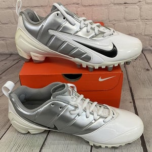 Nike 469771 101 Womens Speedlax III Soccer Cleat Color White Metallic Silver 8.5