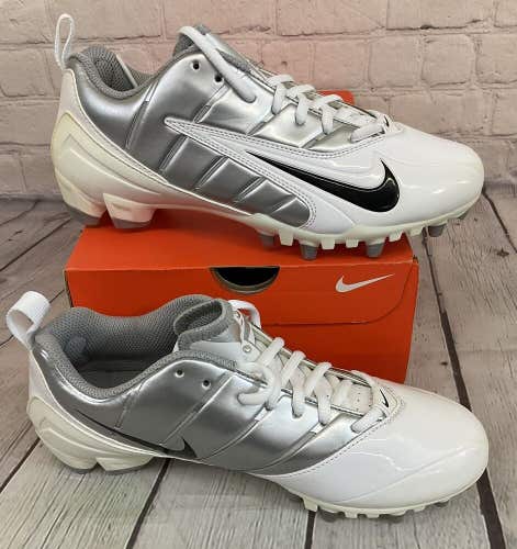 Nike 469771 101 Womens Speedlax III Soccer Cleat Color White Metallic Silver 8.5