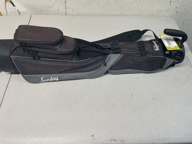 Used Sunday Golf Bag Blk Grey Golf Stand Bags